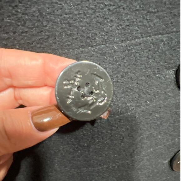 I. Spiewak & Sons Mens Double Breasted Wool Peak Coat Black Size Large - Picture 6 of 14